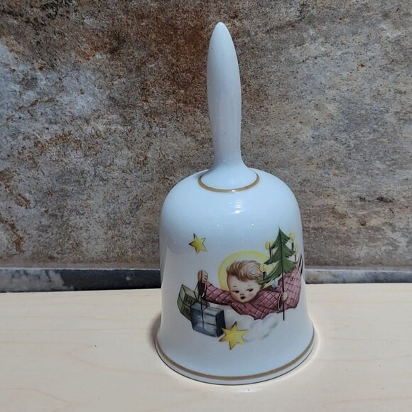 Vintage Porcelain Christmas Hummel Angel Bell 1987 - Picture 1 of 9